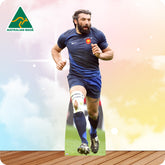 Man running on a grass field with 'Australian Made' logo in the corner